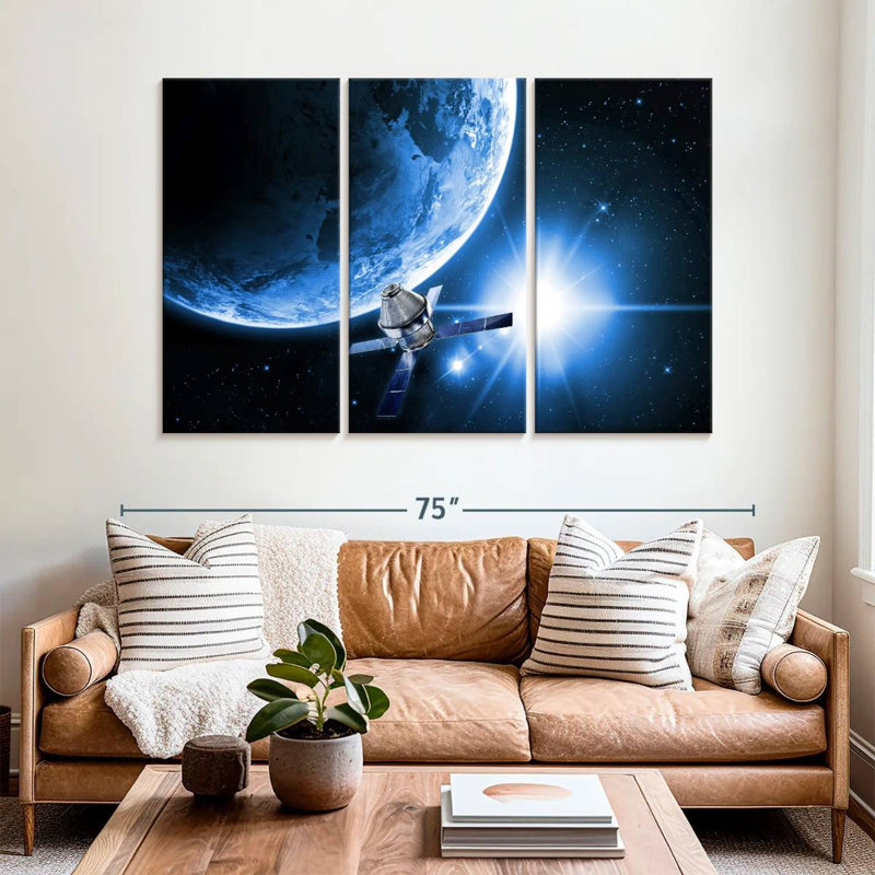 Oberle Satellite In Space, 42" H x 65" W