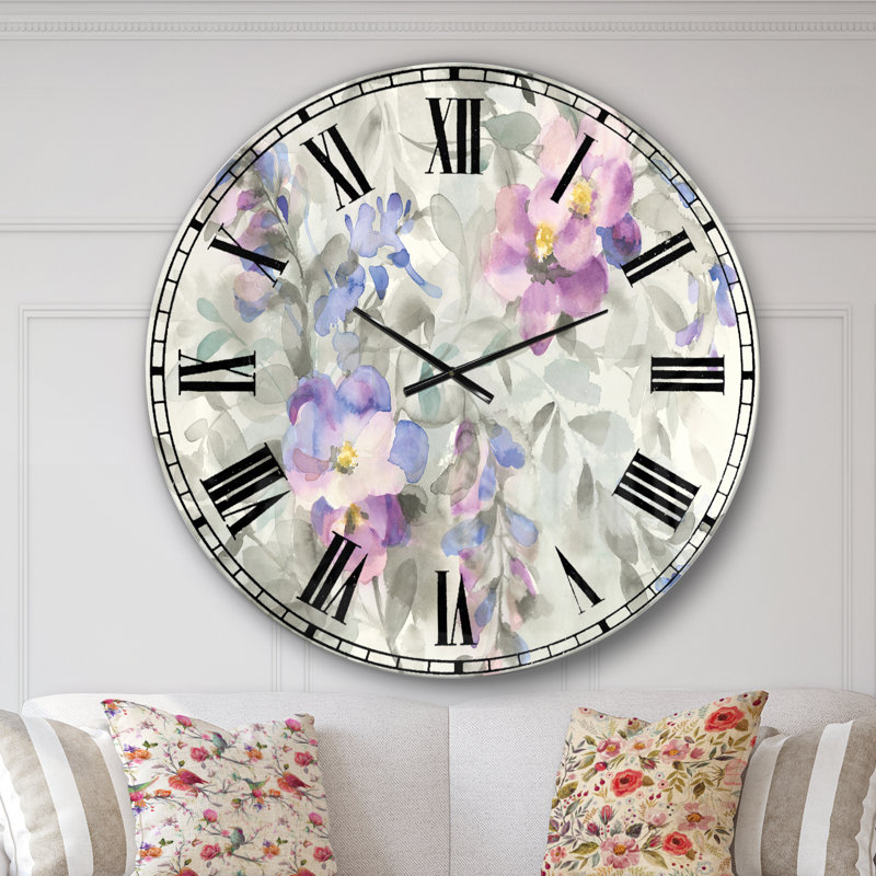 Garden Dreams Flower - Farmhouse Wall Clock, Oversized