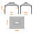 Veikous Hardtop Double-Roofed Aluminum Patio Gazebo Multiple Sizes-88780614