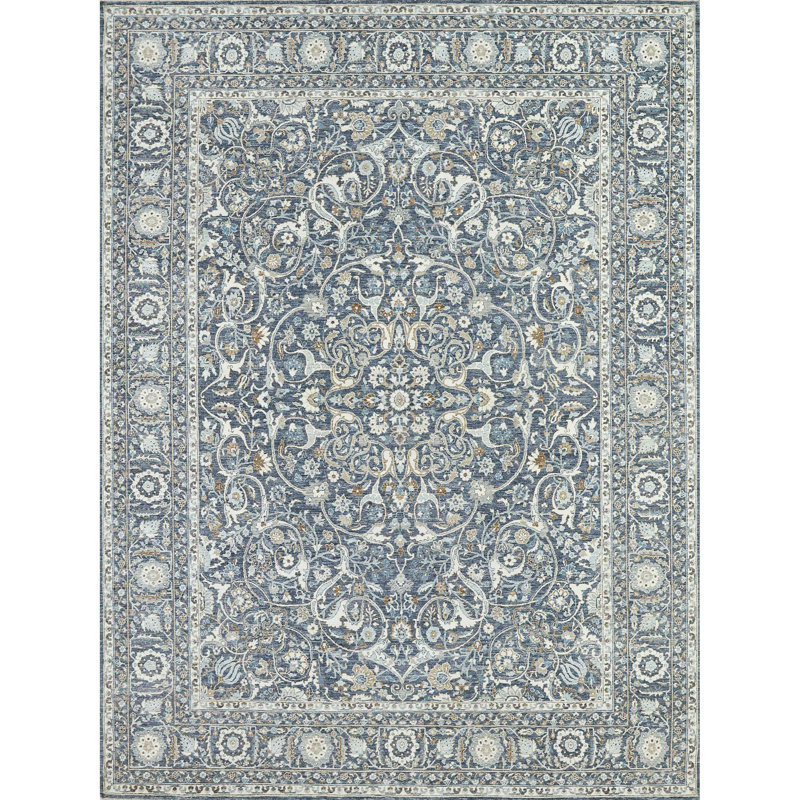 Hand Knotted Wool Area Rug in Charcoal, Rectangle 12' x 15'