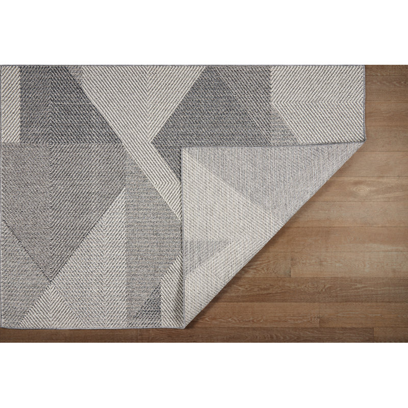 Tapis d'intérieur / extérieur en polypropylène Brittneyann, Rectangle 5 pi 3 po x 7 pi 3 po