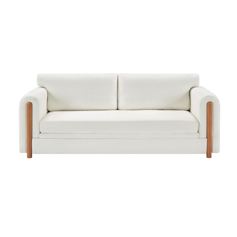 Canapé d'appoint moderne 3 places 79,1 "pour canapé, salon et petit espace, beige / avoine / vert / jaune, Beige