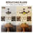 48'' Art Stained Glass Ceiling Fan With LED Lights And Remote Control