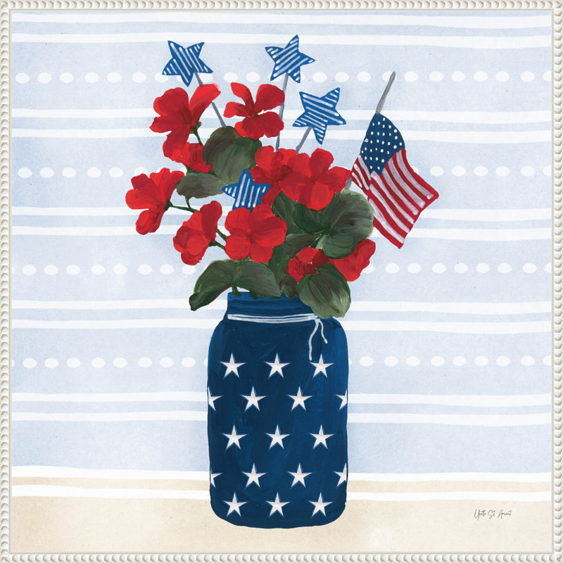 Impression sur toile encadrée "American Gnome IX" par Yvette St. Amant, H 30 po x l 30 po