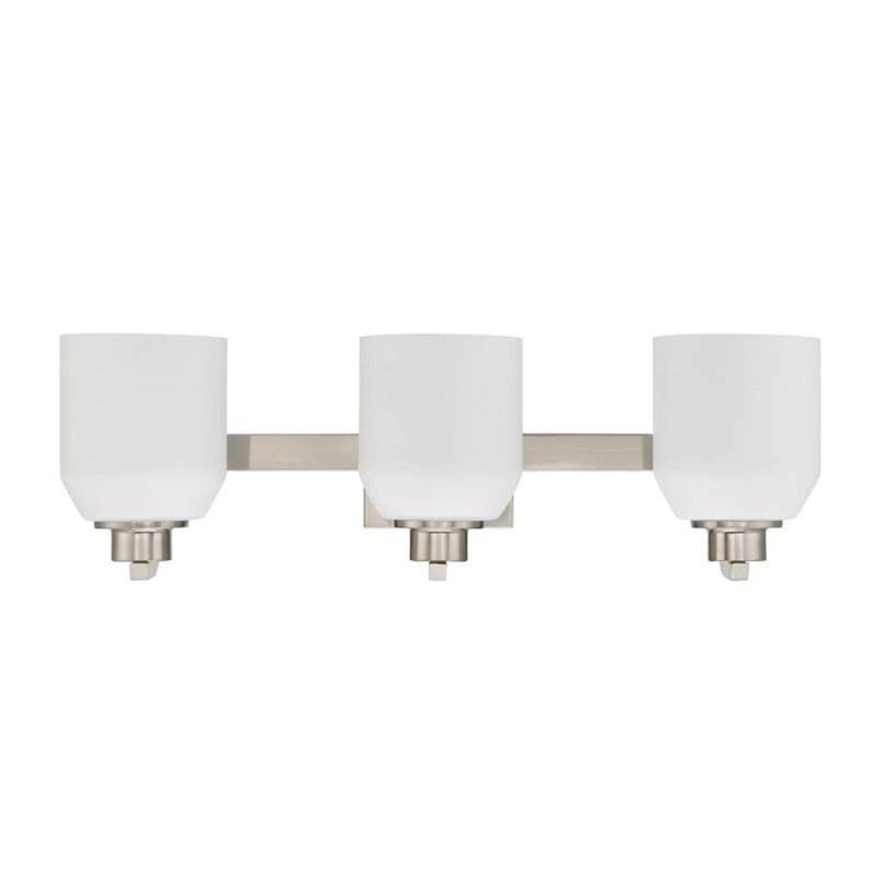 Éclairage pour meuble-lavabo 3 lumières Colebrook, Nickel brillant satiné