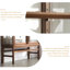Vitrines en bois brun massif