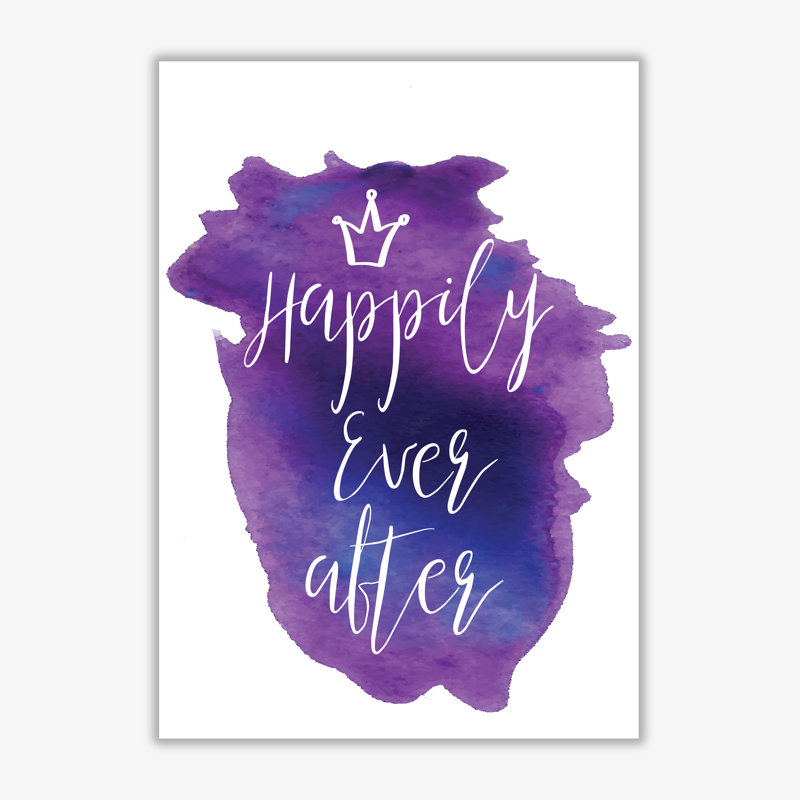 Happily Ever After Purple - Painting, 42 cm H x 30 cm W x 1 cm D, No Frame