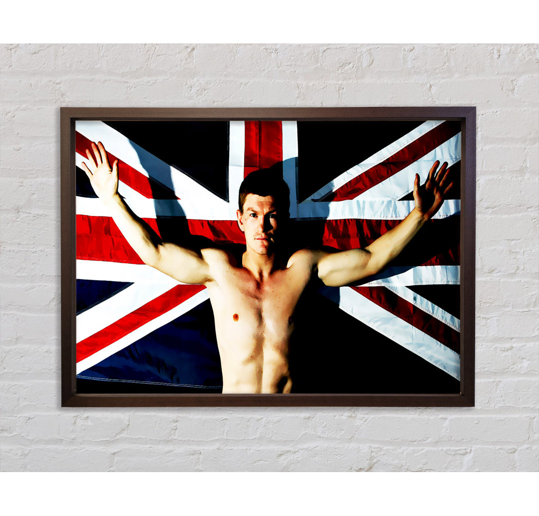 Ricky Hatton Britische Flagge - Druck