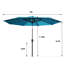 Parasol 9 pi avec lumières DEL-2122560509