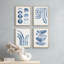 «Watercolor Blue Semi Circle Polygon Variety», ensemble de 4 reproductions de cadres photo simples-97762581-97762584