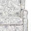 Fauteuil à oreilles tapissier à motif floral gris clair Duward Rococo avec garniture cloutée-1080254197