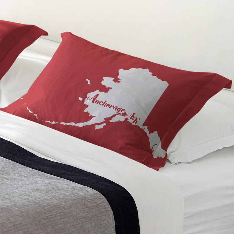 Pillow Sham, King, Microfiber, Red