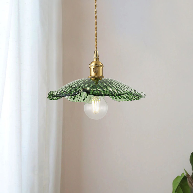 Luminaire suspendu en forme de dôme 1 lumière en métal et verre E26 à hauteur réglable, à intensité variable, homologué ETL