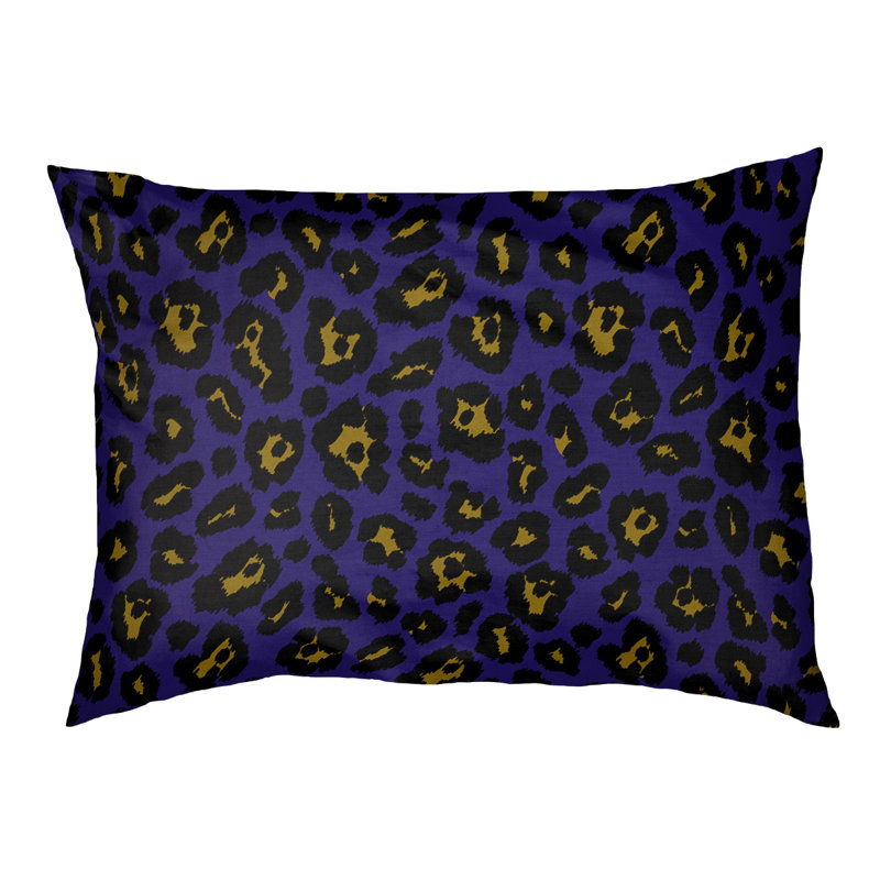 Coussin d'extérieur Seattle, Très grand (l 40 po x P 50 po x H 6 po), Mauve/ or métallique / noir