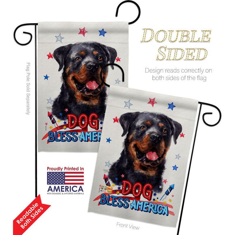 Double Sided 18.5 in. H x 13 in. W Polyester Animal Garden flag