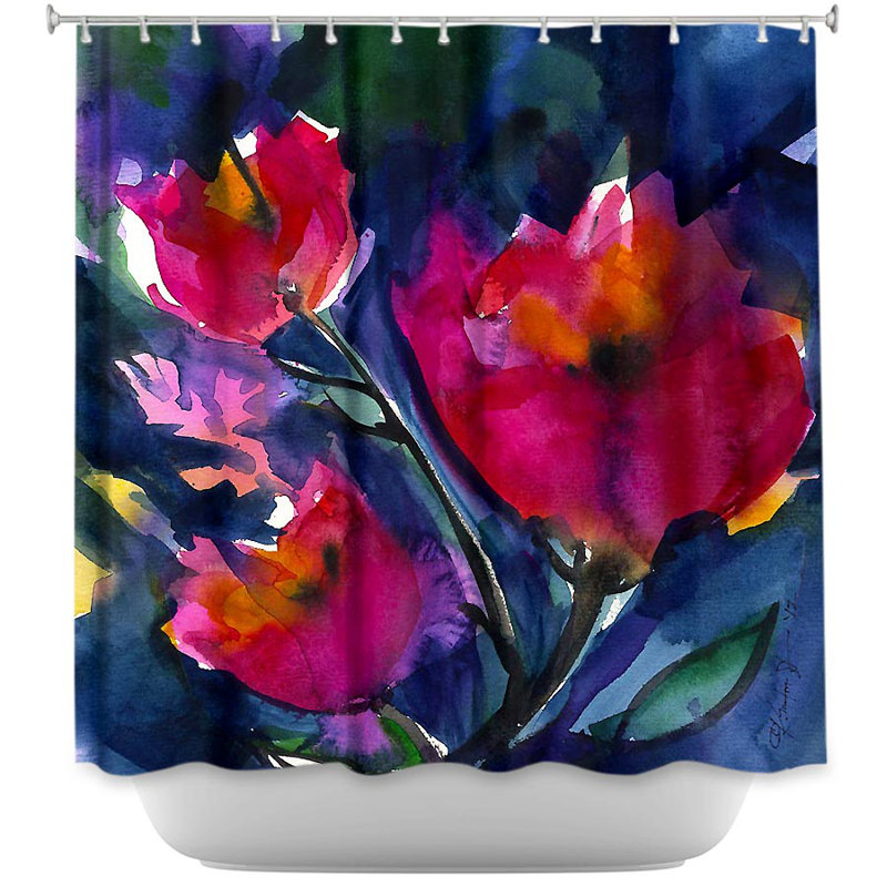 Rideau de douche simple floral Loeffler