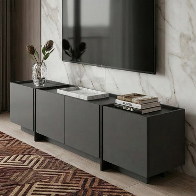 Buffet et console multimédia Aveline de 71 po de largeur avec portes à fermeture en douceur