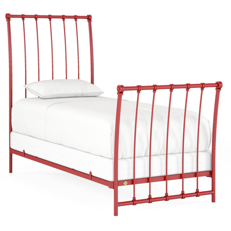 142 Altro Bed | Complete Sleigh, Gloss Red, Twin