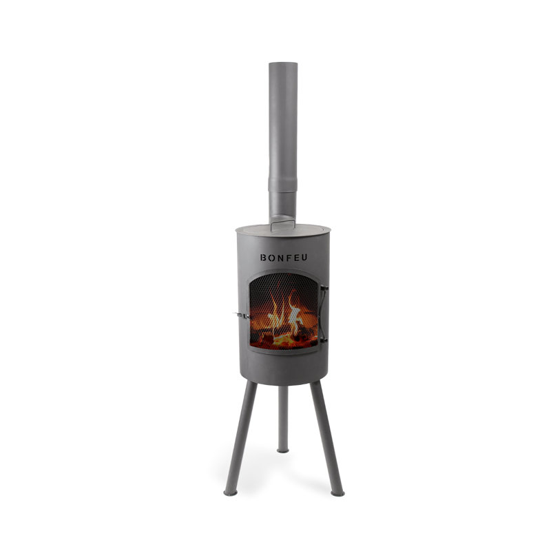 Triangle Steel Chimenea, Black