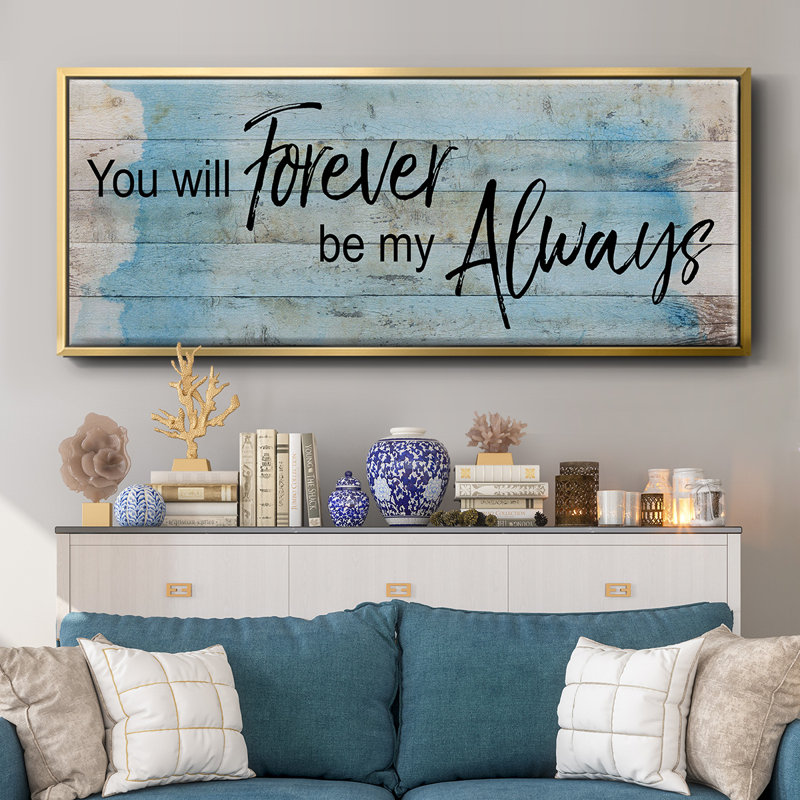 Forever Always - toile encadrée, H 8 po x l 20 po