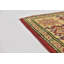 Tapis en laine rouge 4 pi x 5 pi 9 po one-of-kind à la main noué la new age Alayna