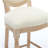 Solid Wood Bar stools Set of 2, Classic French Country Wooden Barstools with Upholstered Seating