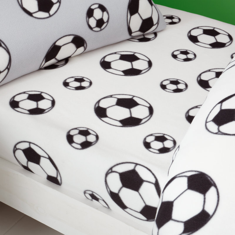 Football Fitted Sheet, Cot Bed / Toddler (70 x 140cm)