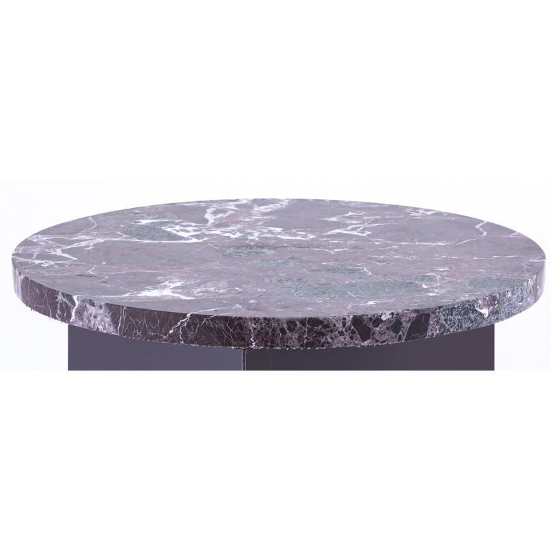 Table d'appoint ronde avec plateau en pierre