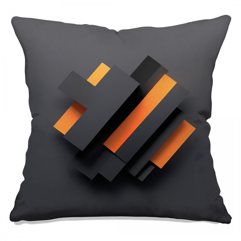 Coussins décoratifs noirs et noirs à formes géométriques, 20 po x 20 po
