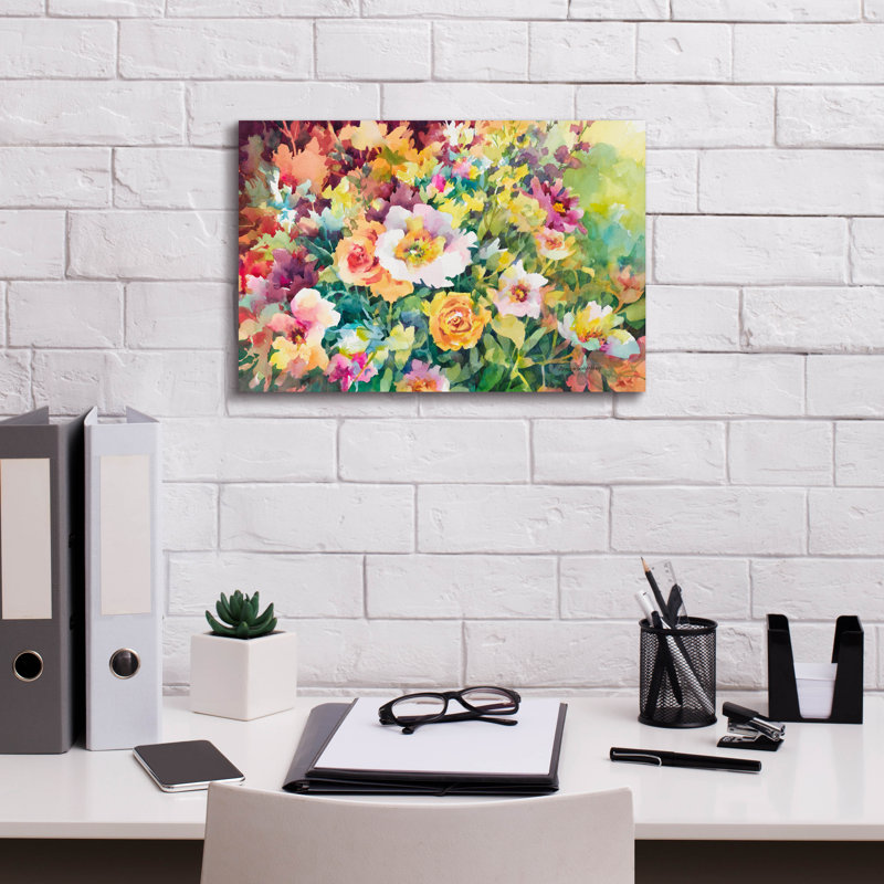 Art mural sur toile «Waves Of Color» par Annelein Beukenkamp, H 12 po x l 18 po x P 0,75 po
