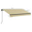 Auvent 8 pi x 6,5 pi, parasol de patio à fonctionnement manuel, toile d'eau, structure en aluminium, beige pour contrôle de l'abri de jardin rétractable pour différentes zones, robustesse de 280 g / m²