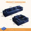 Modular Sofa for Living Room, L-Shaped Left Chaise, 272cm Foam Sofa System for Living Room, Corduroy,-126450385-126450387