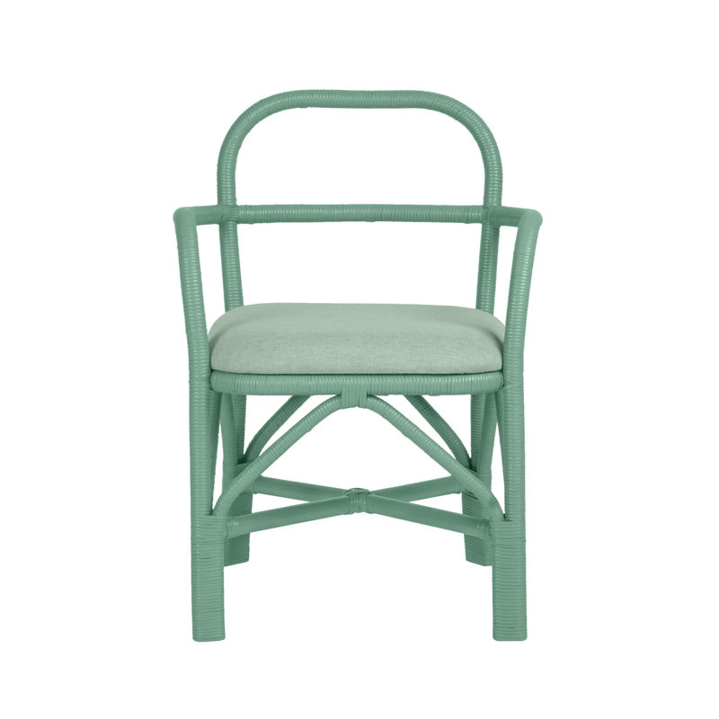 Chaise en rotin Nancy, Vert, Vert