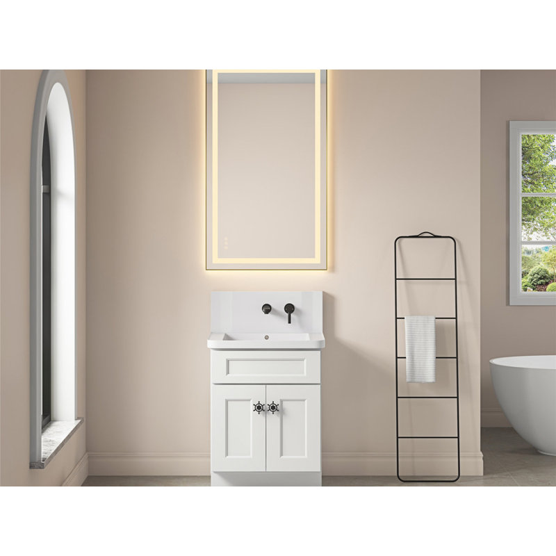 15.00'' Single Bathroom Vanity with Wood Top