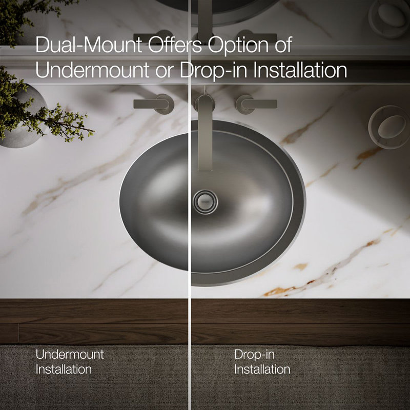 Bachata Metal Oval Undermount Bathroom Sink, Luster