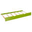 Lit de jour en bois pleine grandeur avec lit gigogne simple, bureau et USB, vert