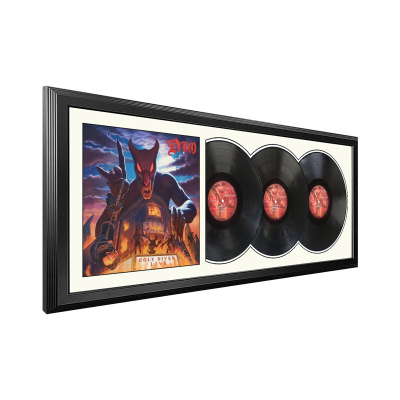 Triple disque «Diver Live» de Dio avec passe-partout blanc, Blanc