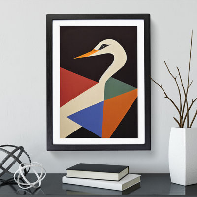 Swan in Abstract - Framed Print