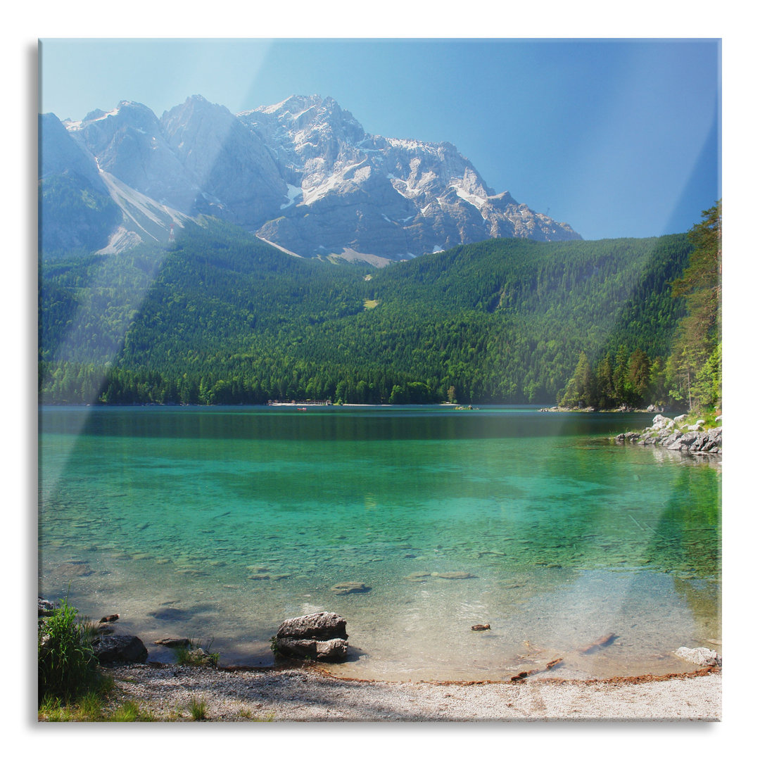 Glasbild Atemberaubender Bergsee