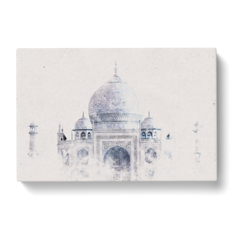 The Taj Mahal In Agra India - Wrapped Canvas Print, 50cm H x 76cm W x 3cm D
