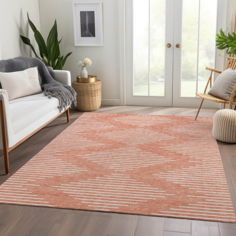 Tapis géométrique Premium lavable à la machine Colmenero AMF1016, Rectangulaire 3 pi x 5 pi