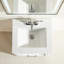 Meuble-lavabo simple autoportant de 18 po avec plateau entièrement assemblé