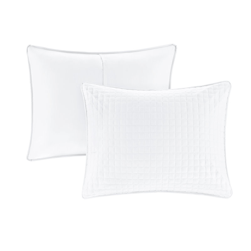 White King Microfiber Reversible Quilt Set