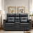 68.9" Pillow Top Arm Power Reclining Loveseat with Heat and Massage For Living Room-844088553