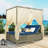 Adjustable Sun Bed With Curtain,High Comfort,With 3 Colors-533192495