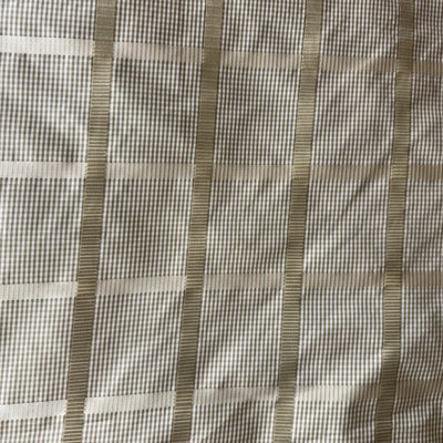 Tissu panache | Tissu de soie géométrique rayé carré | Tissu avec draperie et rideaux
