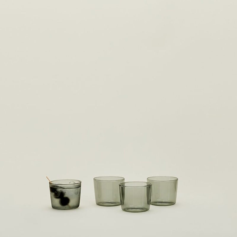 Small Smoke Borosilicate Glass Tumbler Set