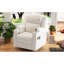 Fauteuil inclinable électrique avec rangement, fauteuil moderne en velours côtelé beige pour la maison
