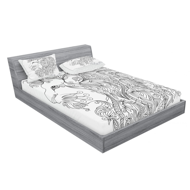 Microfiber Sheet Set, Queen Sheet Set with Fitted Sheet