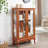 2 Doors Curio Cabinet with Tempered Glass Doors, Curio Cabinets with Mirrored Back Panel and Adjustable Shelves, Lighted Display Cabinet for Home, Office Light Bulb Included DARK OAK